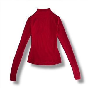 SKIMS Cotton Jersey Mock Neck Long Sleeve (Brick)
